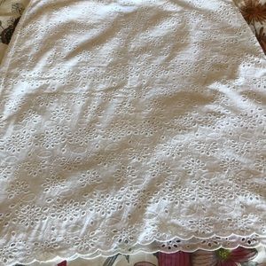 JCrew White eyelet mini skirt with lining